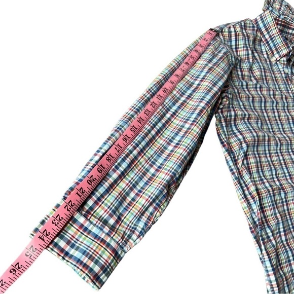 Orvis Men’s Blue Red Yellow White Plaid Long Sleeve Button Front Shirt, XL - Picture 11 of 11